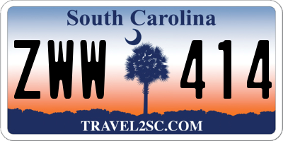 SC license plate ZWW414