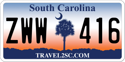 SC license plate ZWW416