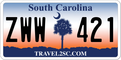 SC license plate ZWW421