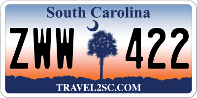 SC license plate ZWW422