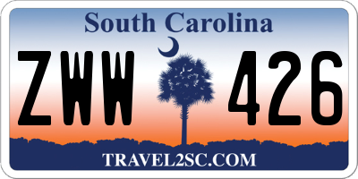 SC license plate ZWW426