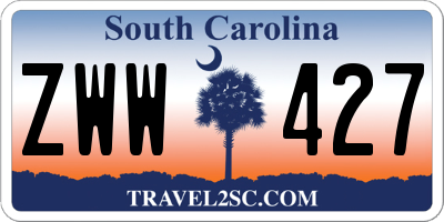 SC license plate ZWW427