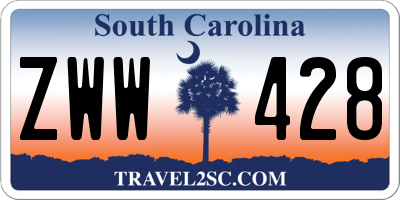 SC license plate ZWW428