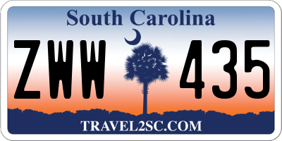 SC license plate ZWW435