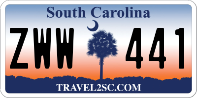 SC license plate ZWW441