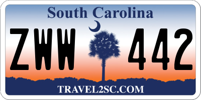 SC license plate ZWW442