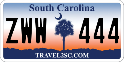 SC license plate ZWW444