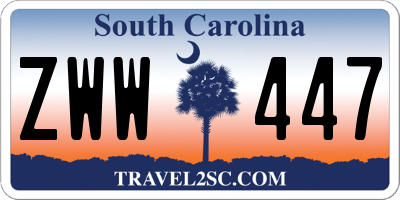 SC license plate ZWW447