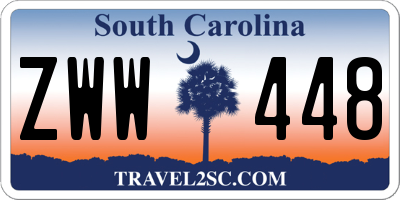 SC license plate ZWW448