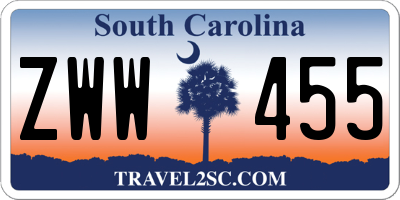 SC license plate ZWW455