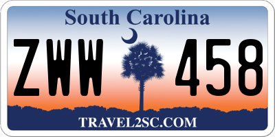 SC license plate ZWW458