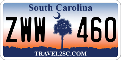 SC license plate ZWW460