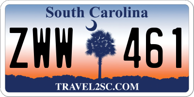 SC license plate ZWW461