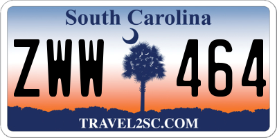 SC license plate ZWW464