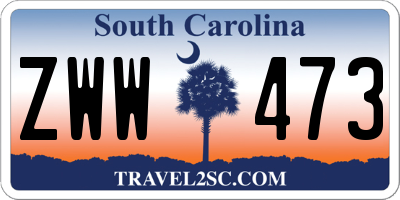 SC license plate ZWW473