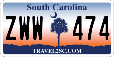 SC license plate ZWW474