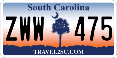 SC license plate ZWW475