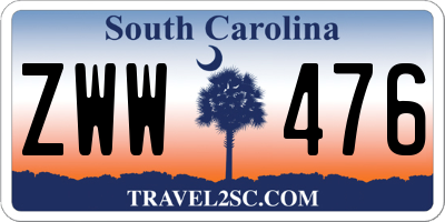 SC license plate ZWW476