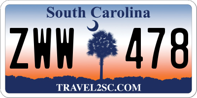 SC license plate ZWW478