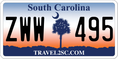 SC license plate ZWW495