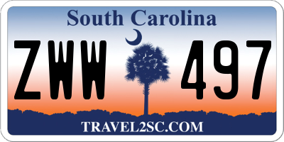 SC license plate ZWW497