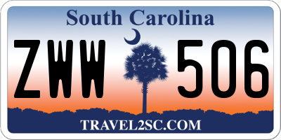 SC license plate ZWW506