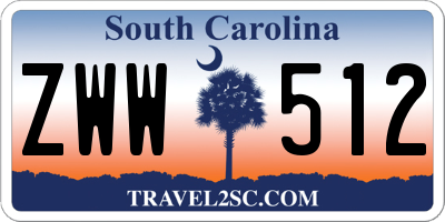 SC license plate ZWW512