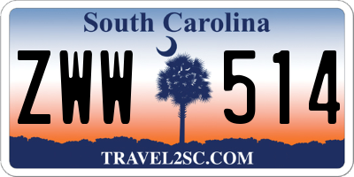 SC license plate ZWW514