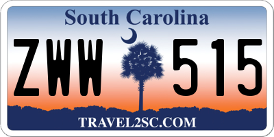 SC license plate ZWW515