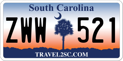 SC license plate ZWW521
