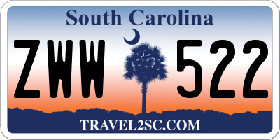 SC license plate ZWW522