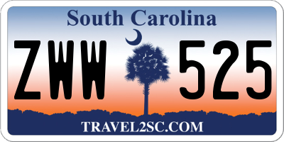 SC license plate ZWW525