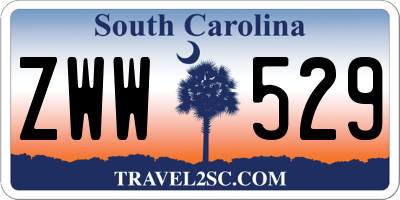 SC license plate ZWW529