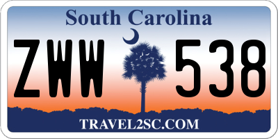 SC license plate ZWW538