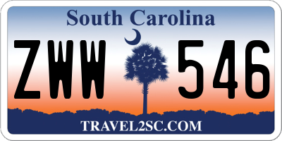 SC license plate ZWW546