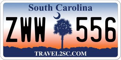 SC license plate ZWW556