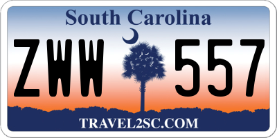 SC license plate ZWW557