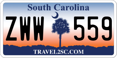 SC license plate ZWW559
