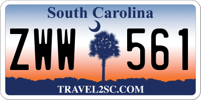 SC license plate ZWW561