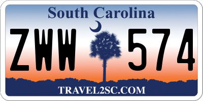 SC license plate ZWW574
