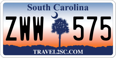 SC license plate ZWW575