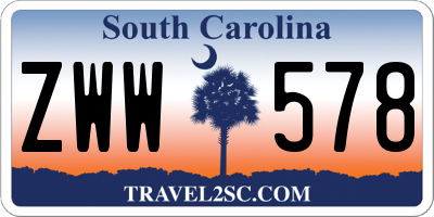 SC license plate ZWW578