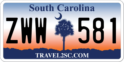 SC license plate ZWW581
