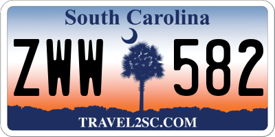 SC license plate ZWW582