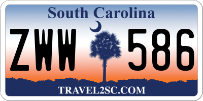 SC license plate ZWW586