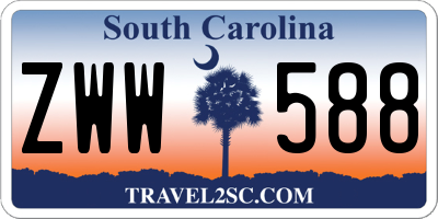 SC license plate ZWW588