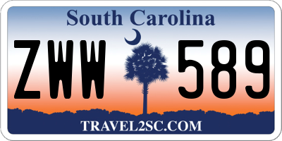 SC license plate ZWW589