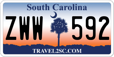 SC license plate ZWW592