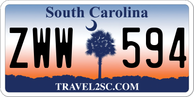 SC license plate ZWW594