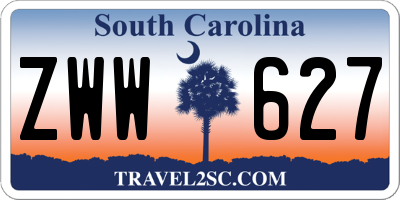 SC license plate ZWW627